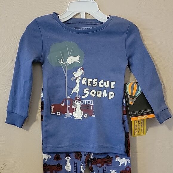 JARVIS ARCHER 2-PIECE "RESCUE SQUAD" PAJAMAS, SIZE 18 MONTHS - NEW! - Picture 2 of 7